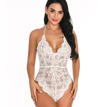 

Sexy One-piece Lingerie Deep V Push Up Translucent Lace Bras For Women Seamless Wireless Adjusted Plus Size Backless Comfort Bra