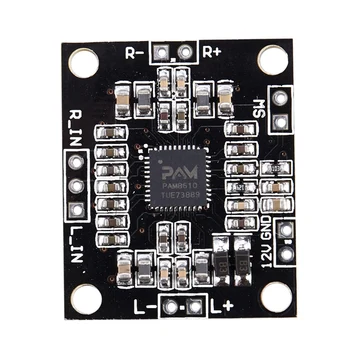 

PAM8610 digital power amplifier board, 2x15W, double channel stereo, D type high-power amplifier board Black