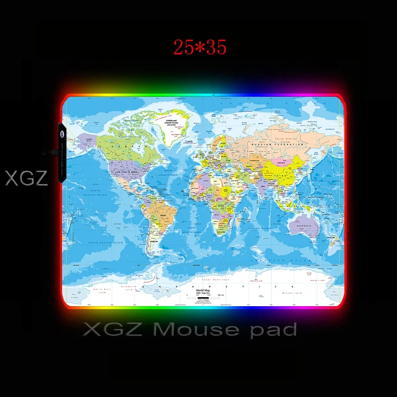  XGZ Large RGB Mouse Pad Lock-edge Anime Pirate Old Map Custom Computer Table Mat Speed Rubber Non-s