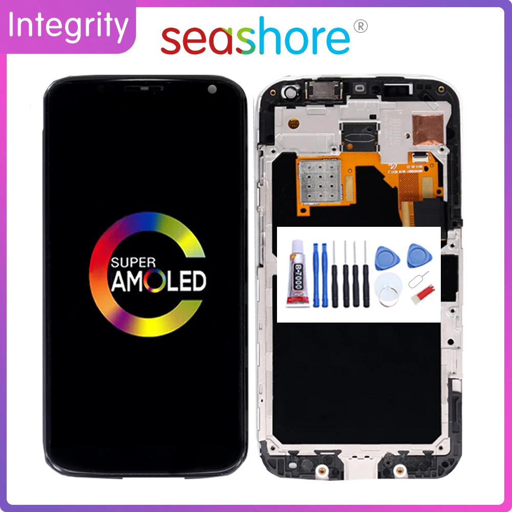 Сенсорный ЖК-экран для Motorola Moto x дигитайзер в сборе MOTO X дисплей с рамкой замены