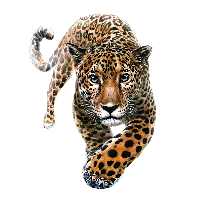 Leopard Heat Transfer Stickers Large T-shirts Adult Patches Wild Iron Patches Washable A Level Washable Stickers self adhesive tape self adhesive fabric tape