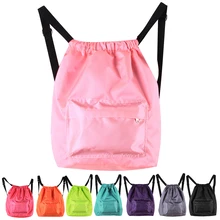 Рюкзак на шнурке, водонепроницаемый, унисекс, спортивная сумка для хранения с сухим мокром разделенным отделением для улицы, пляжа, плавания, кемпинга