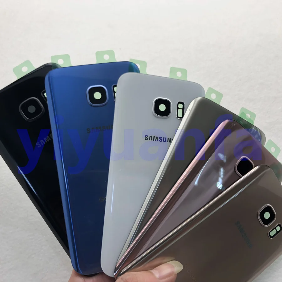 Samsung Galaxy S7 G930F G930/S7 EDGE G935F Задняя стеклянная крышка для батареи Задняя Дверь Корпус чехол samsung S7 Edge Задняя стеклянная крышка