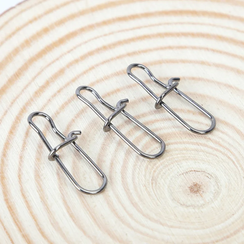 10 PCS Fishing Gear Pin 8 Sub-Ring Fast Clip Lock Snap Swivel Solid Rings Safety Snaps Fishing Hook Connector Fishing Tools