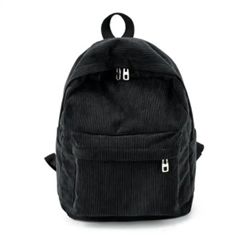 

New Corduroy Women Backpack Pure Color Large Capacity Ladies' Travel Bag Fashion Double Backpack Female Mochila Bagpack Design