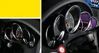 

5 Piece Silver Gauge Pod Trim Rings Set for 2013-2015 991 911