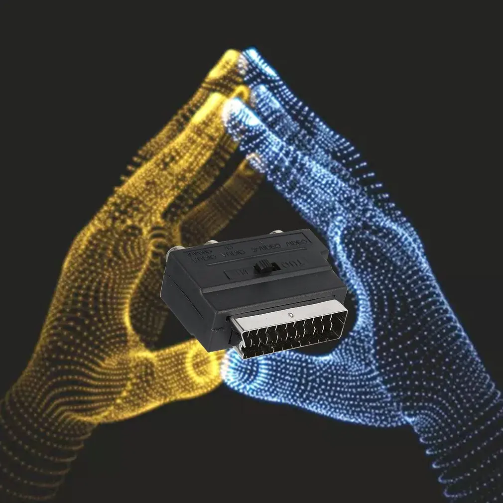 RGB Scart на 3 RCA S-Video адаптер Композитный RCA SVHS S-Video AV tv Аудио для видеомагнитофона ТВ телевизионный проектор