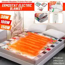 Электрическое отопление одеяло ковер матрас толстый хлопок термостат метательный зимний теплый кровать одеяло зимний теплый коврик 220 В