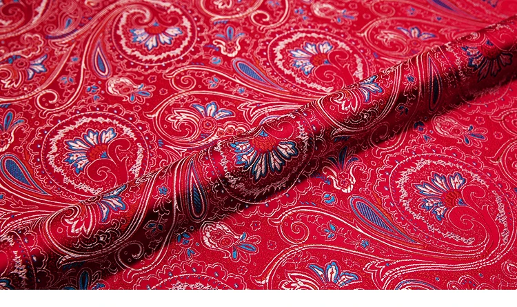 75 см парча жаккардовая ткань атласная шелковая цветочная ткань для ...