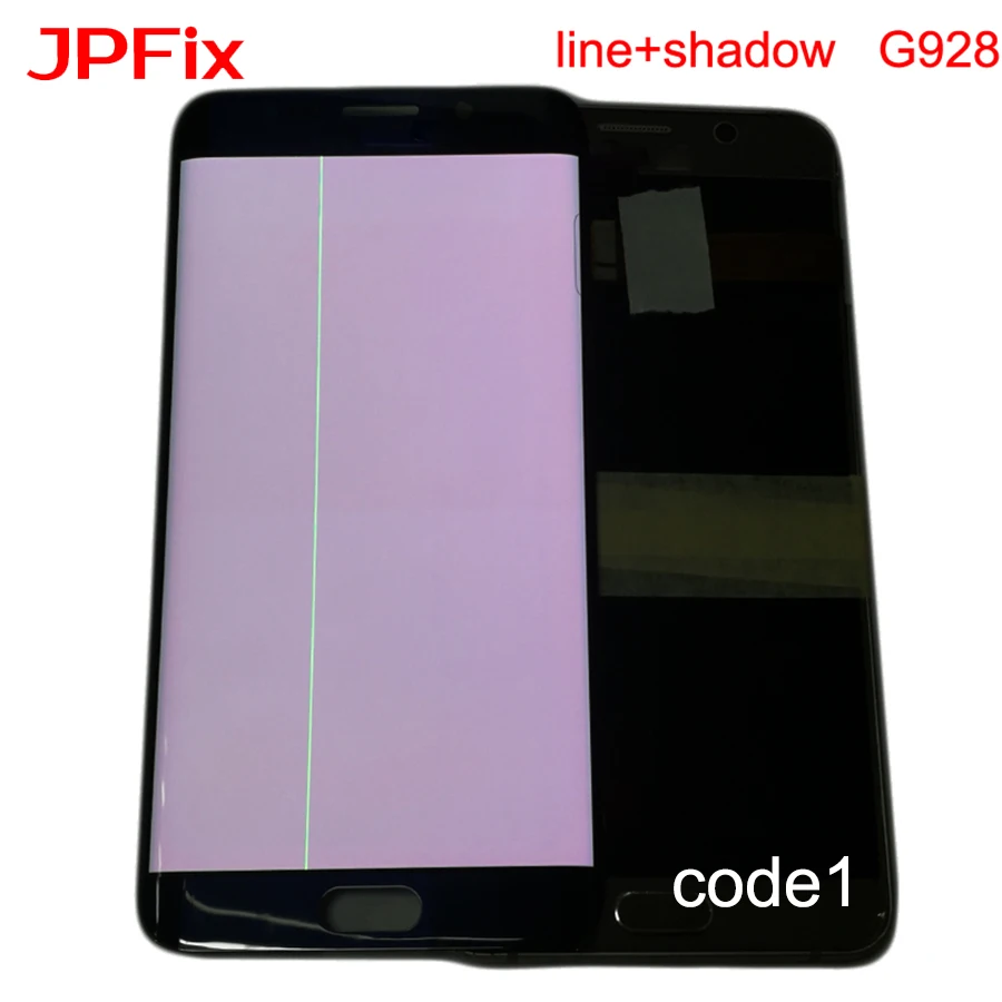 JPFix samsung S6edge P экран в сборе с рамкой и сломанной поверхностью дисплей сенсорный ЖК-экран