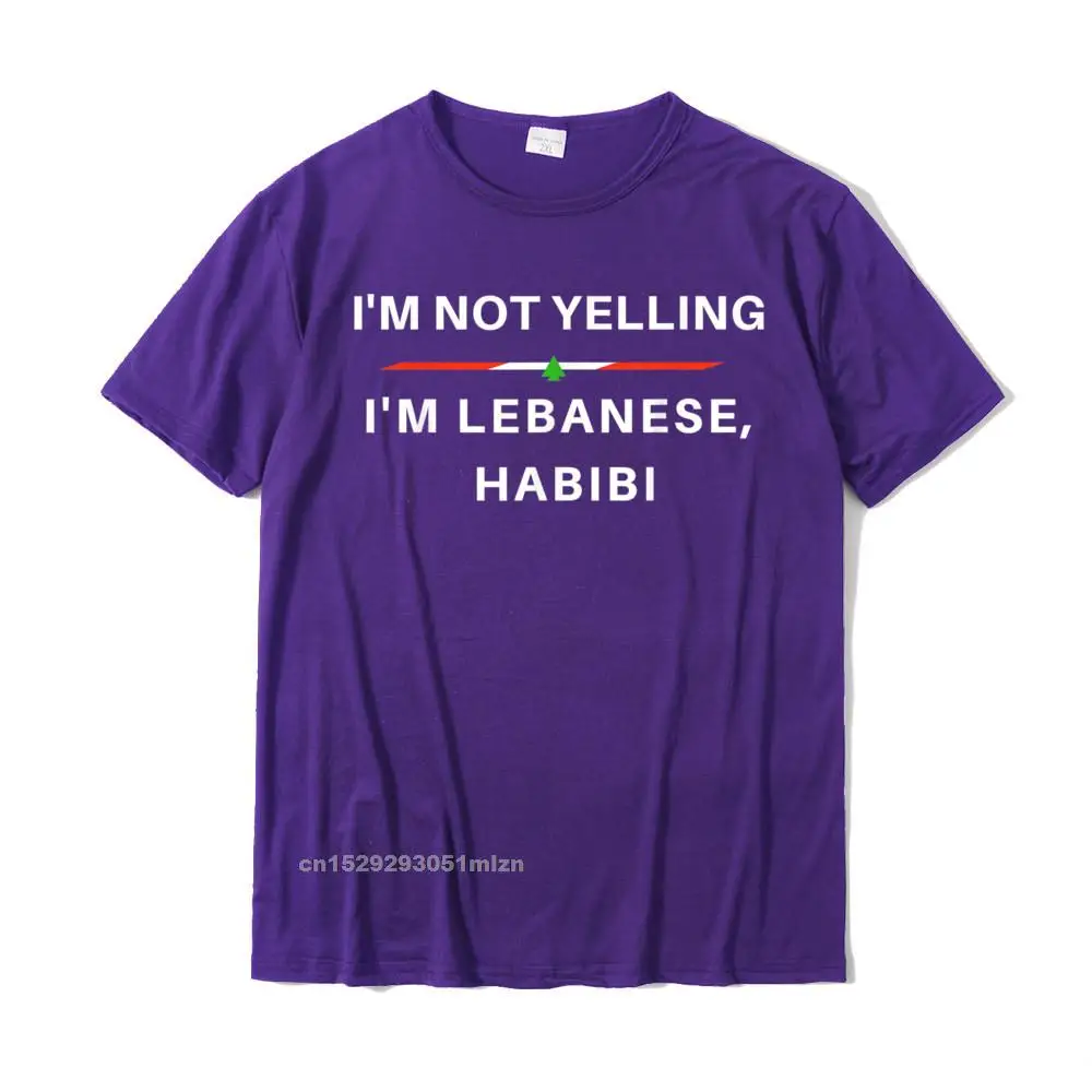Gift Rife Short Sleeve Casual Top T-shirts Cotton Fabric O-Neck Man Tees Summer Tshirts Labor Day Drop Shipping Im Not Yelling Im Lebanese Habibi - Funny Arabic T-Shirt__5178 purple