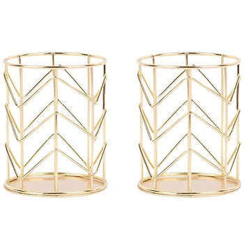 

Wire Metal Pencil Holder, Decorative Desk Storage Organizer Container for Stationery and Desk Accessories