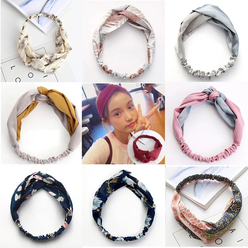 Женский головной убор 2020 клетчатая повязка с бантом эластичная чалма на голову