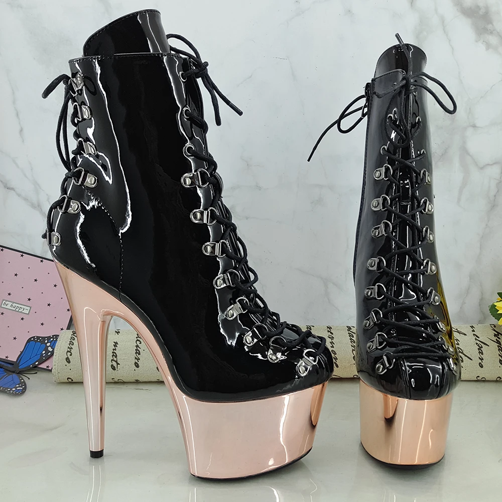 

Leecabe 17CM/7inches Pole dancing shoes High Heel platform Pole Dance boots