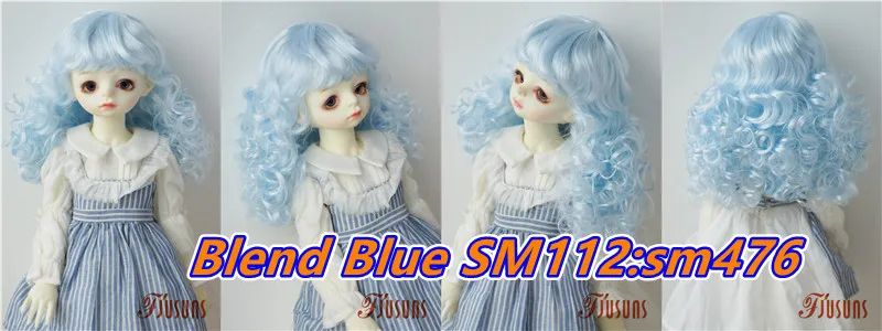 JD311 1/6 1/4 1/3 Synthetic mohair BJD wig 6-7inch 7-8inch 8-9inch Long European wave Doll hair YOSD MSD SD DOD Accessories