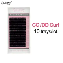 Qeelasee 10 лотков CC/DD локон из искусственной норки Индивидуальные ресницы maquiagem cilios макияж мягкие норковые ресницы для наращивания ресниц