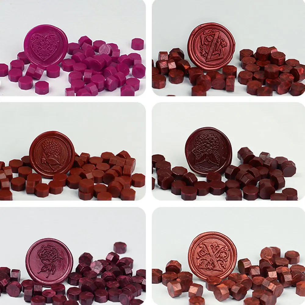100Pcs Pearl White Wseal Stamp Wax Vintage Wax Seal Stamp Tablet Pill Beads for Envelope Wedding Wax Seal Ancient Sealing Wax