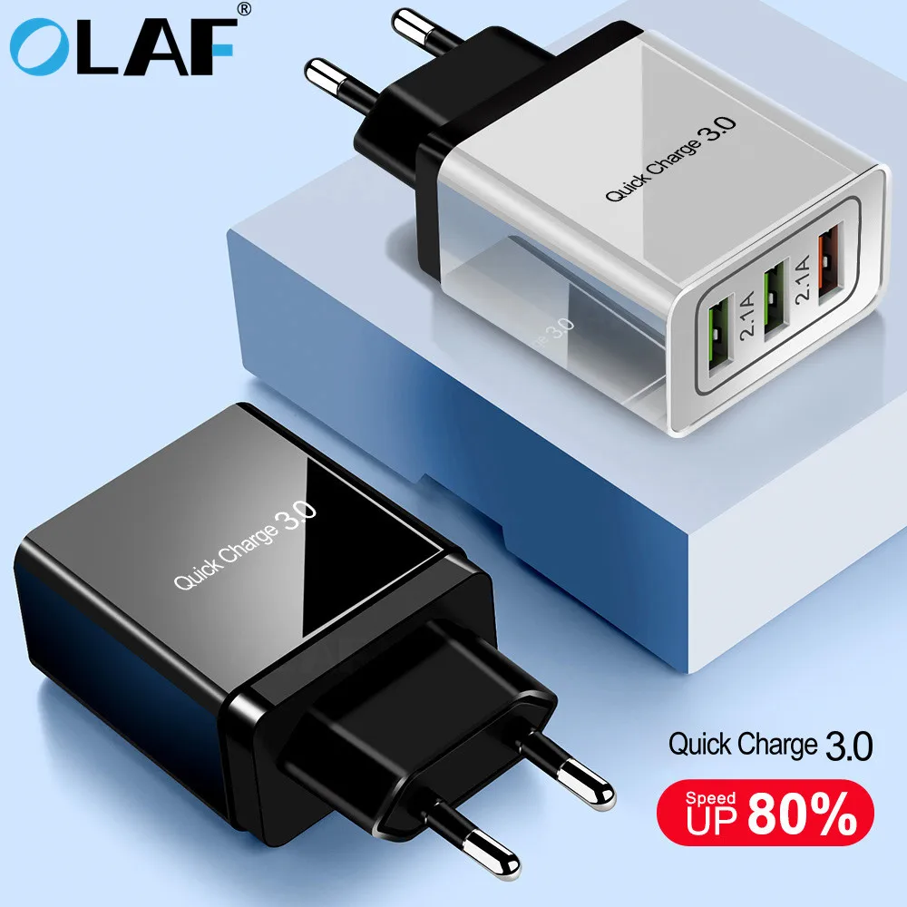 OLAF USB quick charger 3.0 for iPhone 7 8 Plus X XR XS Max Wall Charger Samsung S8 S9 Note 9 For Xiaomi mi Phone | Мобильные