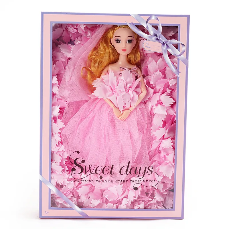Pink 221 40 см DIY BJD подвижное шарнирное тело красивое платье принцессы модные куклы игрушки для детей Детские куклы игрушки подарок на день рождения для девочек - Цвет: Pink 221