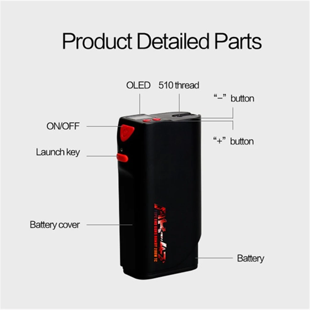 Новинка 2020 г. электронная сигарета Kamry AK 47 1 200W TC Mod для большого дыма RDA Tank X1037|Моды