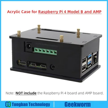 

Geekworm Acrylic Case for Amplifier HIFI AMP Expansion Board and Raspberry Pi 4 Model B Only