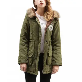 

Plus Size 3XL 2018 Winter Fashion Women Casual Winter Parkas Coat Adjustable Waist Jacket With Fur Hooded Coat Outwear