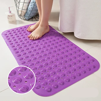 

PVC Non-slip Bathroom Mat Foot Pad Bath Mat Large Strong Suction Anti Slip Bath Silicone Shower Bath Mat foot