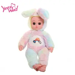 Радужный кролик, кукла для малышей, милое животное, детская игрушка, прижимающая ноги и уши, встаньте с 3 модными мусами