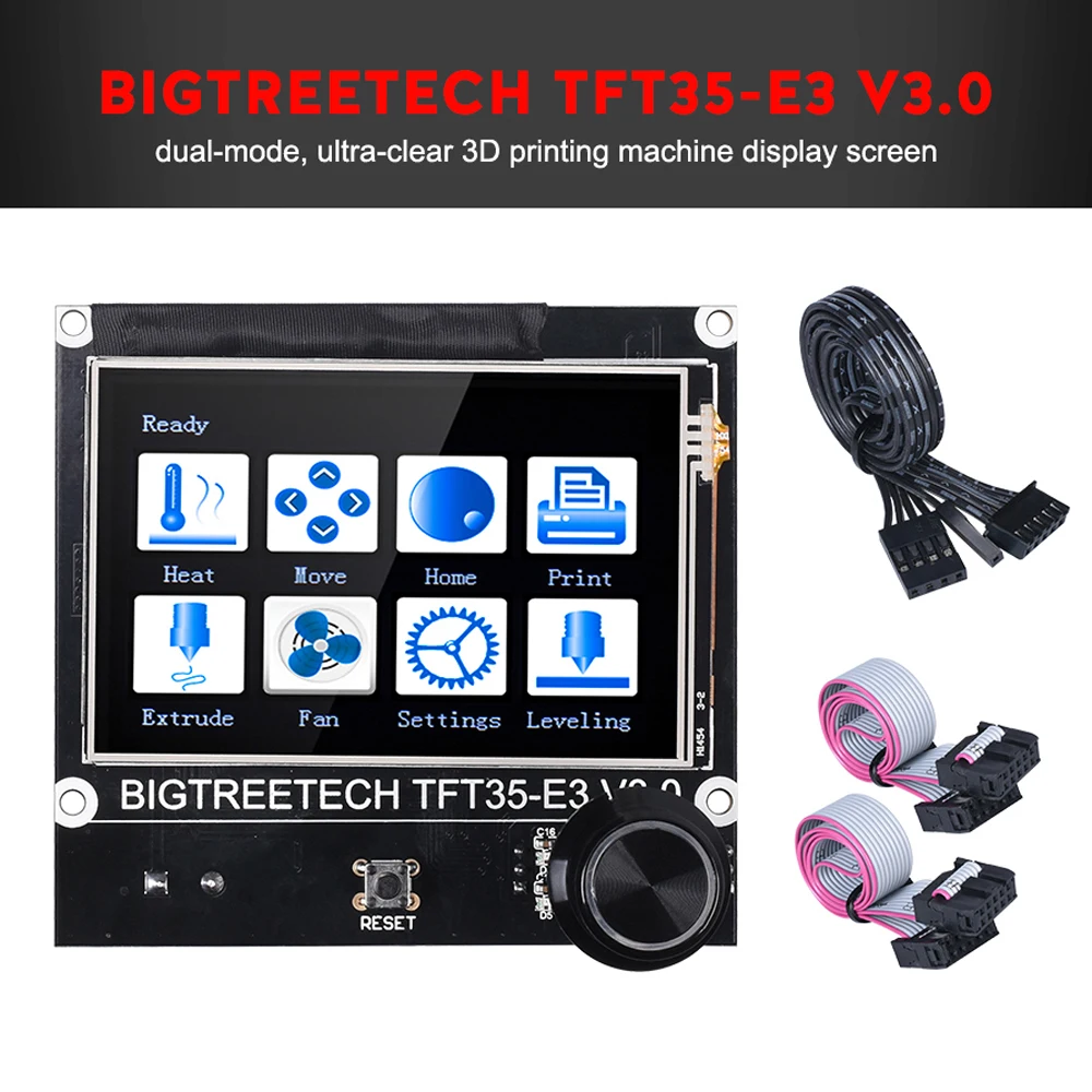 Сенсорный экран BIGTREETECH TFT35 E3 V3.0 совместимый с 12864 ЖК-дисплеем Wi-Fi для Ender3 CR-10 SKR V1.3 MINI