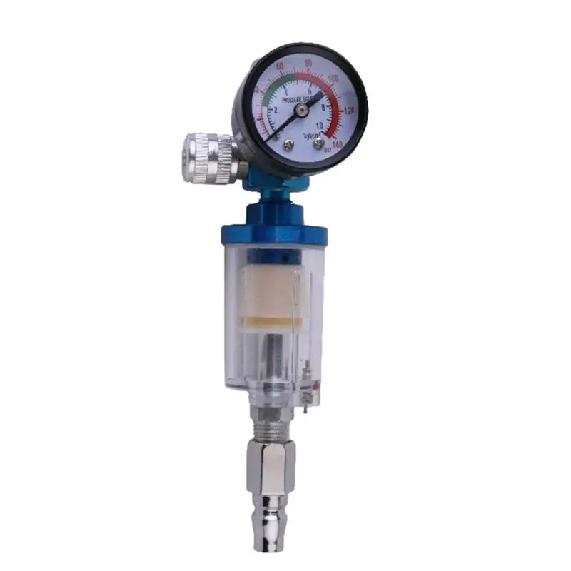 

WINOMO 1 Set Of Air Compressor Pneumatic Moisture Trap Filter Regulator Pressure Gauge With Connector For Workshop
