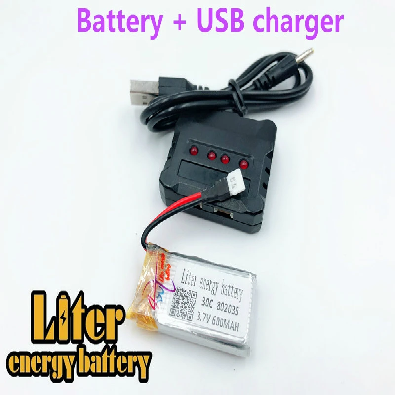 3 7 V 600mAH 802035 30C литий полимерный аккумулятор li po RC для неуправляемого летательного