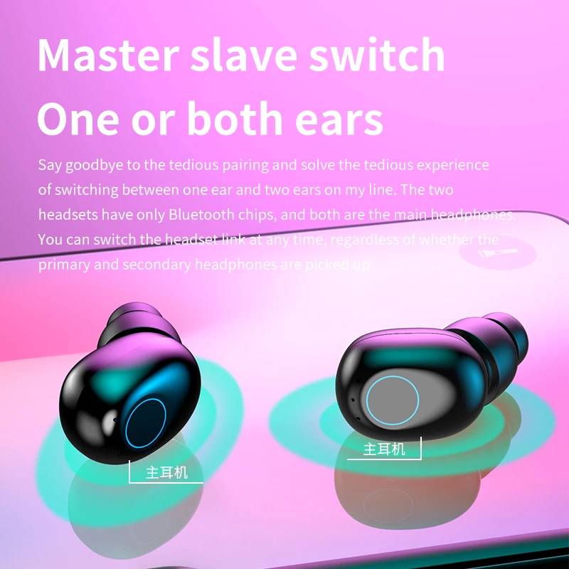 New V5 1 Wireless Headphones Bluetooth Earphones Sports Earbuds Headsets HIFI Stereo Sound Noise Cancel Waterproof LED Display