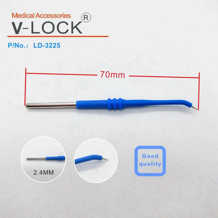 

2019V-LOCK лучший Электрохирургический электрод 2,36 мм * 70 мм изогнутая игла электрода