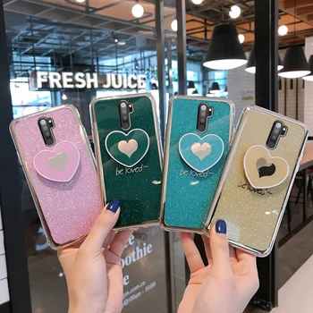 

For Xiaomi Redmi Note 8 7 Pro 8T Case Glitter Lover Stand Holder Silicone Phone Case For Xiaomi Redmi 8 8A TPU Soft Back Cover