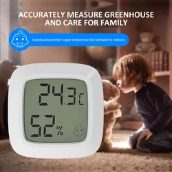Thermomètre numérique multifonction avec écran LCD, hygromètre électronique automatique, moniteur de température et d'humidité, horloge 