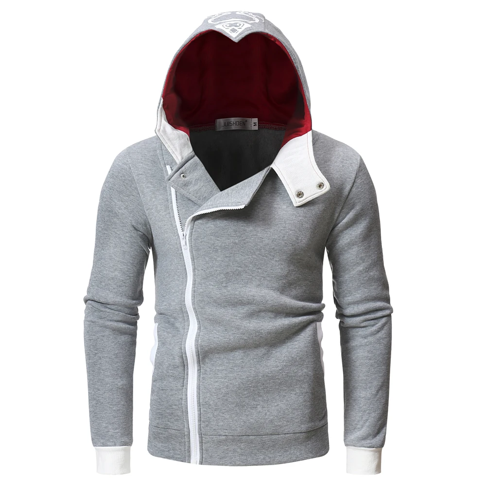  2019 Assassins Creed Mens Sweatshirts Patchwork Casual Hooded Sweatshirt Men Cardigan Stranger Thin