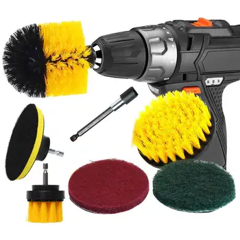 

6pcs/set High Quality Power Scrubber Brush Set Scouring Pad Cleaning Power Tool Drill Brush Power Scrub Drill Cleaning Kit