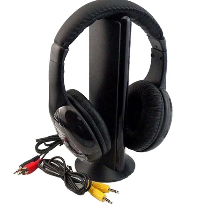 KUBITE MH2001 Wireless Headphones Transmitter on Ear Headset With FM Radio Wireless TV Headset Monitor Earphone for TV PC Smart