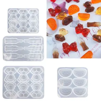 

DIY Cute Gummy Molds Silicone Bear Orange Candy Chocolate Coke Drink Bottle Expory Resin Casting Pendant Mold Art Craft