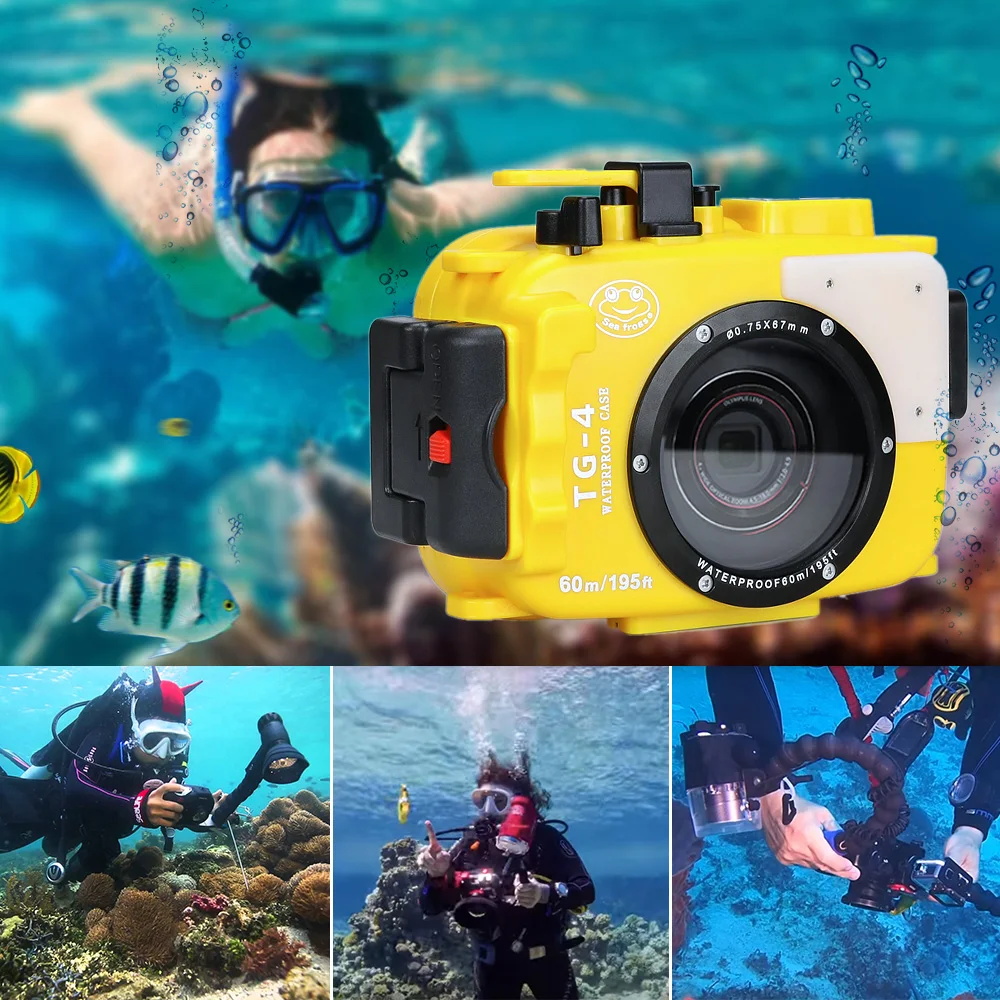 For Olympus TG4 Camera Underwater Housing Case Waterproof Diving Bag Shooting PC Equipment water resistance box (1)