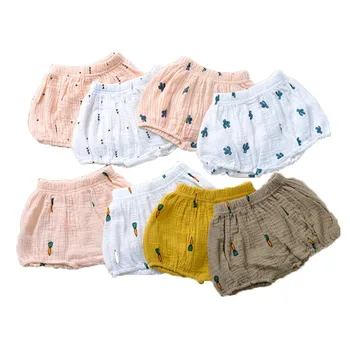 

Baby Bread Shorts Children Boys Girls Cotton Linen Solid Dot Pp Shorts Baby Bloomers Pants Summer Kids Lantern Shorts