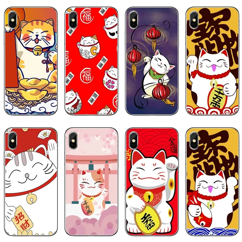 Японский силиконовый чехол Lucky Cat для Xiaomi Mi 9 8 SE Pro A2 Lite 6X 5 4 A3 A1 Note Max Mix 2 3 Pocophone F1 |