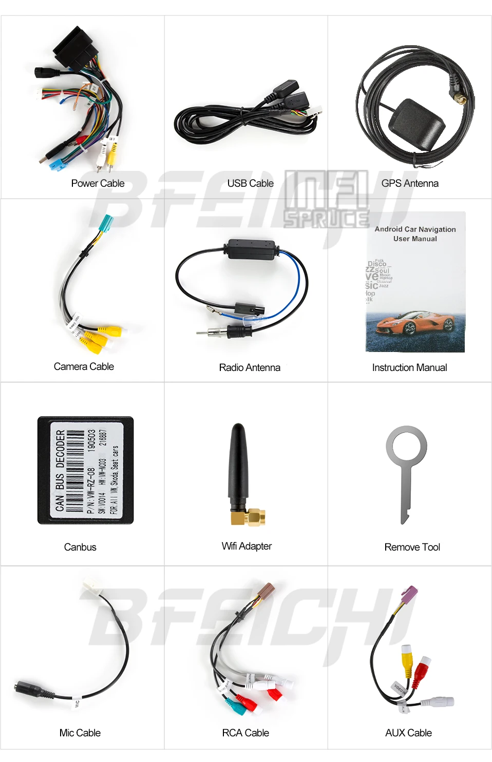 Clearance Bfeichi  android 9.0 car dvd for Seat Leon 2013 2014 2015 2016 2017 2018 Radio Car Stereo dvd player 18