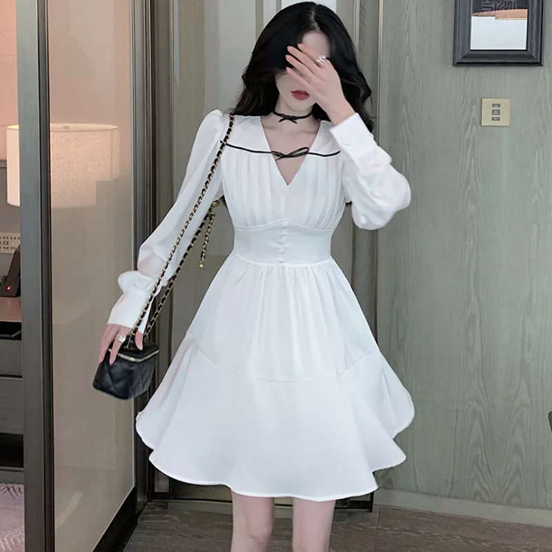 2020 autumn Elegant vintage woman dress casual Vestido de mujer femme robe kobieta sukienka vrouw jurk mini dresses for women