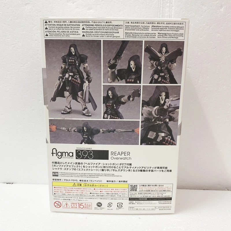 17 см ow Figma 393 Overwatch Reaper Серия ПВХ фигурка модель игрушка кукла подарок