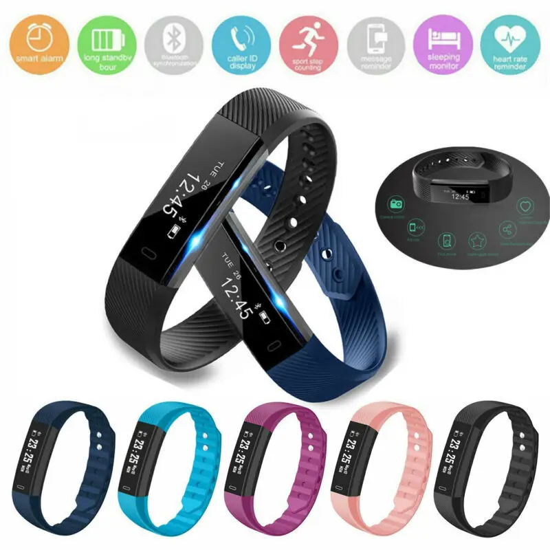 Фитнес-трекер SMART FIT BIT Bluetooth пульсометр артериальное давление часы ID115 |