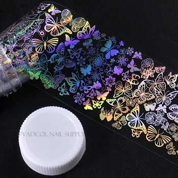 

Nail Foil Holographic Butterfly Nail Art Water Transfer Sticker for UV Nails Slide Nail Art Decals