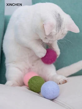 

XINCHEN Pet cat toys handmade wool ball cat ball silent toy gift box cat toys interactive Balls pet toys cat toys interactive
