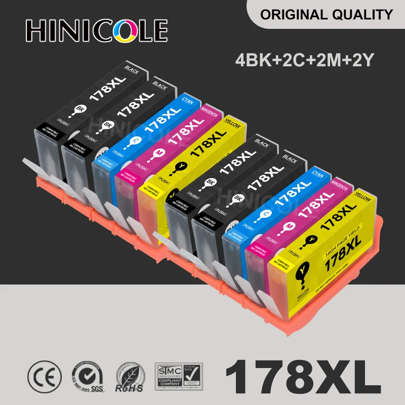 HINICOLE 178XL Compatible Ink Cartridge Replacement for HP 178 XL for HP Photosmart 7515 5515