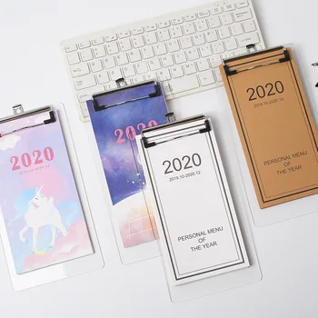 

2020 Lovely Mermaid Unicorn Menu Style Calendar Portable Mini Cartoon Calendar Weekly Monthly Schedule Planner